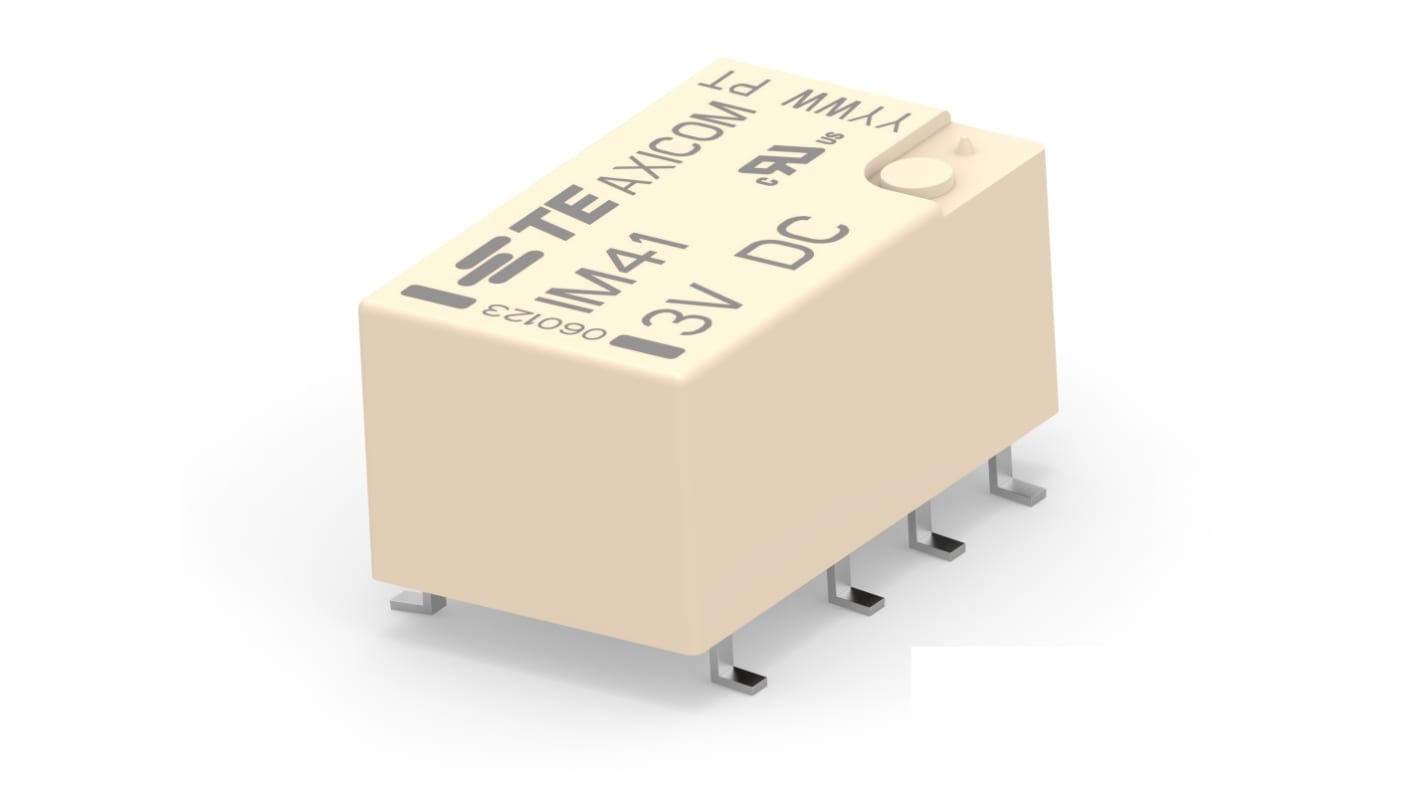 TE Connectivity PCB Mount RF Relay, 3V dc Coil, DPDT