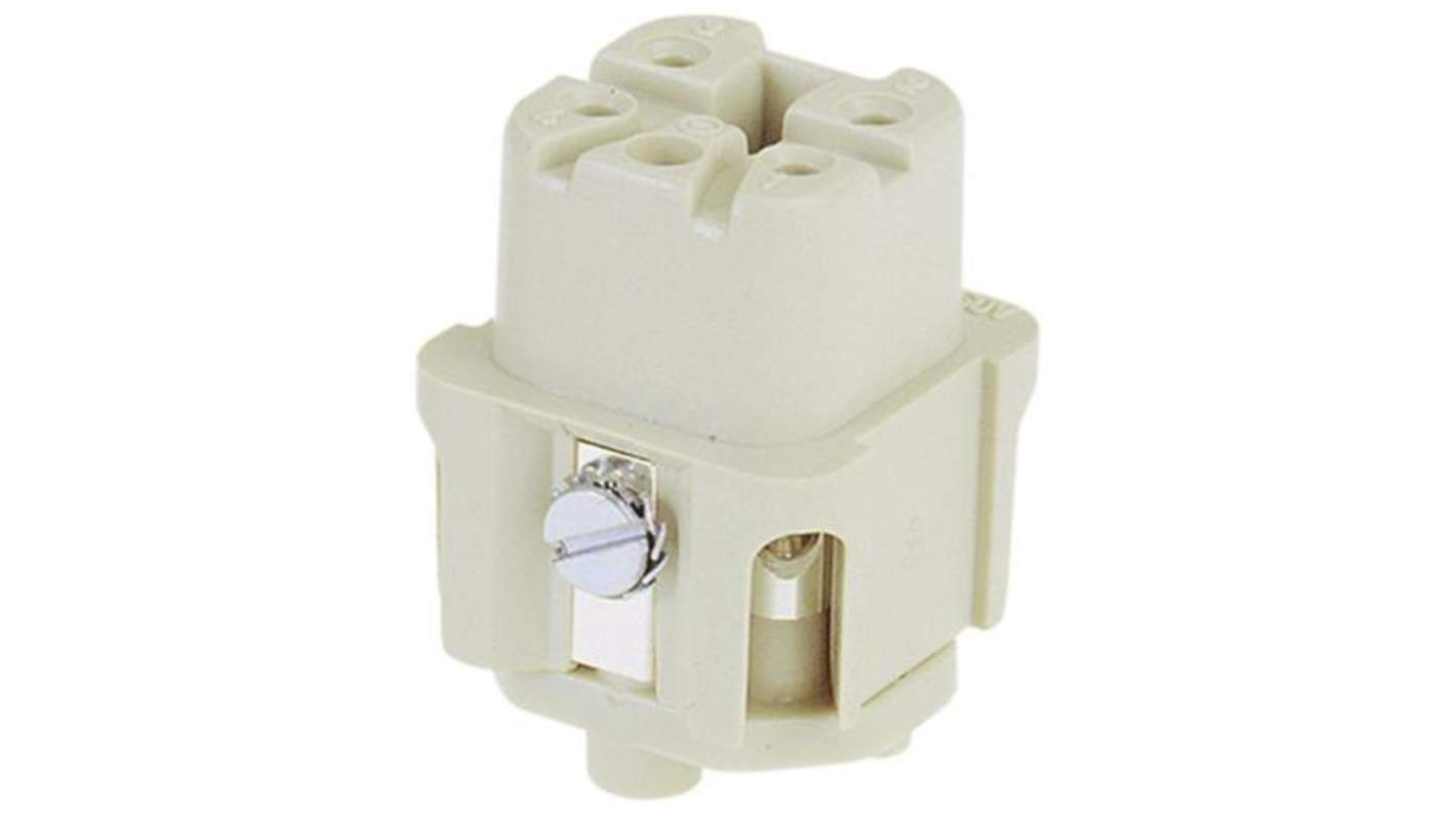 Connecteur industriel HARTING série HAN A, 4 Contacts , 10A