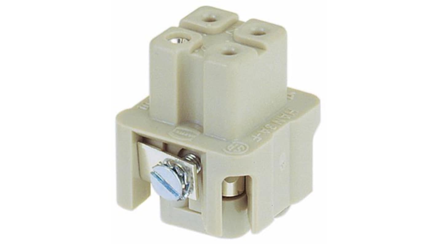Connecteur industriel HARTING série HAN A, 3 Contacts , 10A