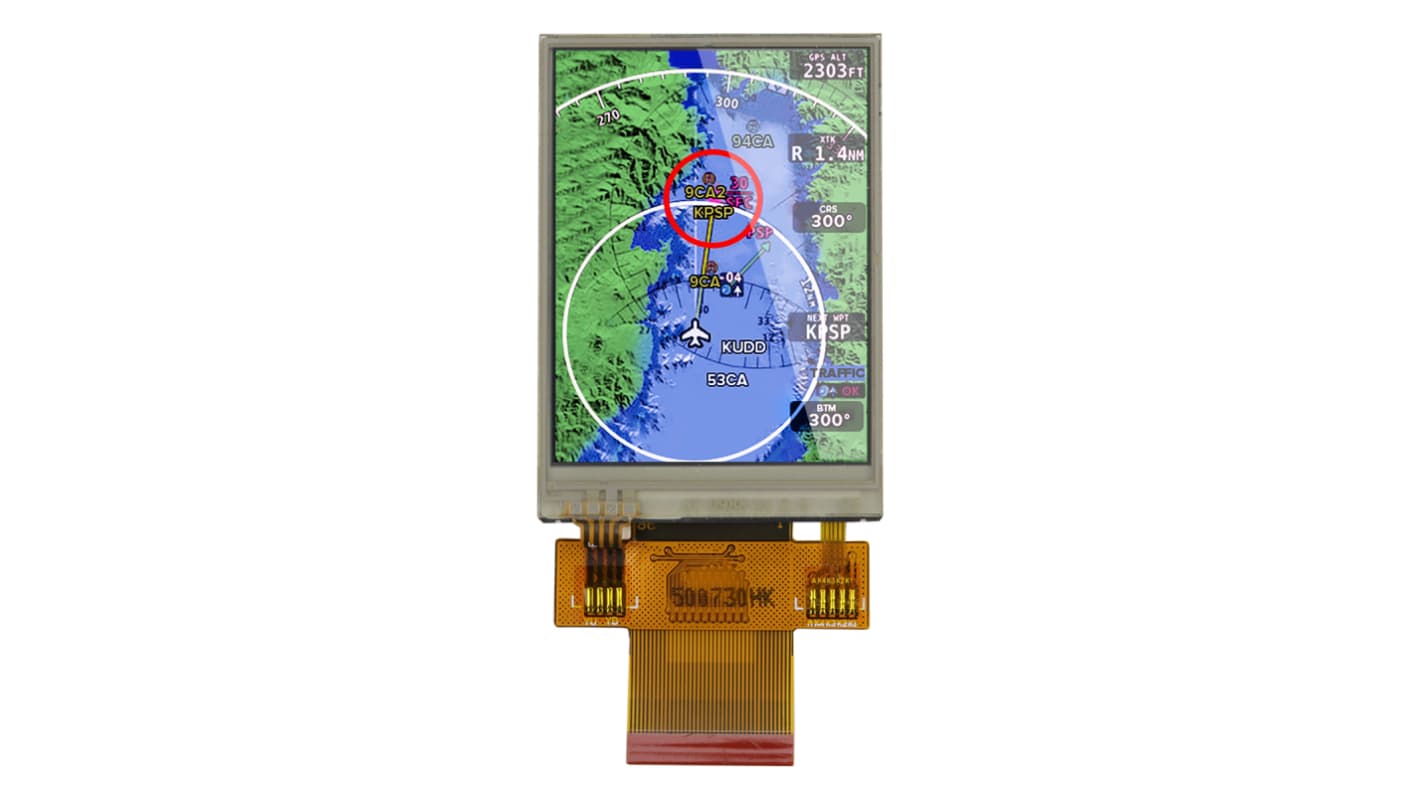 Display LCD TFT NEWHAVEN DISPLAY INTERNATIONAL, 2.4poll, interfaccia Parallela, 240 x 320pixels, touchscreen