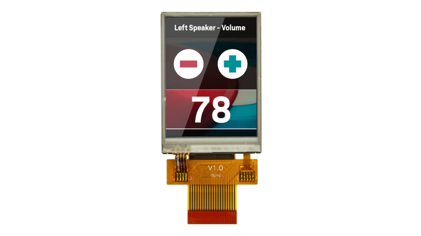 Display LCD TFT NEWHAVEN DISPLAY INTERNATIONAL, 2.4poll, interfaccia SPI, 240 x 320pixels, touchscreen