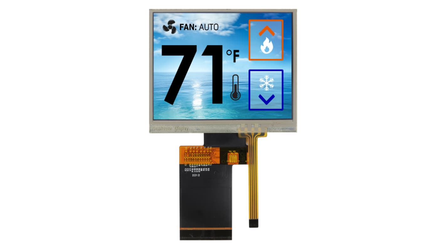 NEWHAVEN DISPLAY INTERNATIONAL NHD-3.5-320240JF-ASXP-T IPS TFT TFT LCD Display / Touch Screen, 3.5in QVGA, 320 x