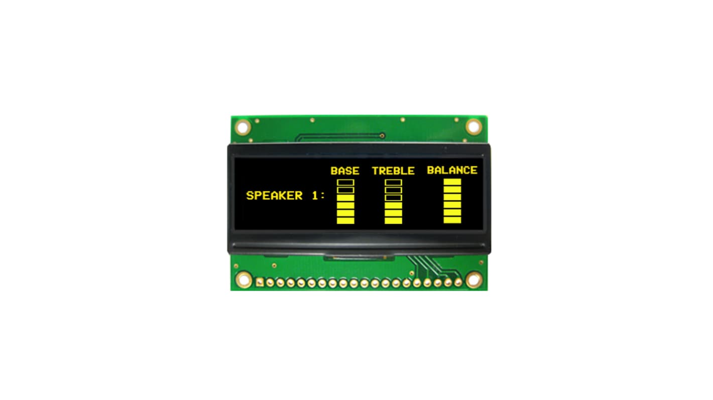 NEWHAVEN DISPLAY INTERNATIONAL有機EL ディスプレイ, 2.23インチ, 黄, 128 x 32pixels PCBマウント