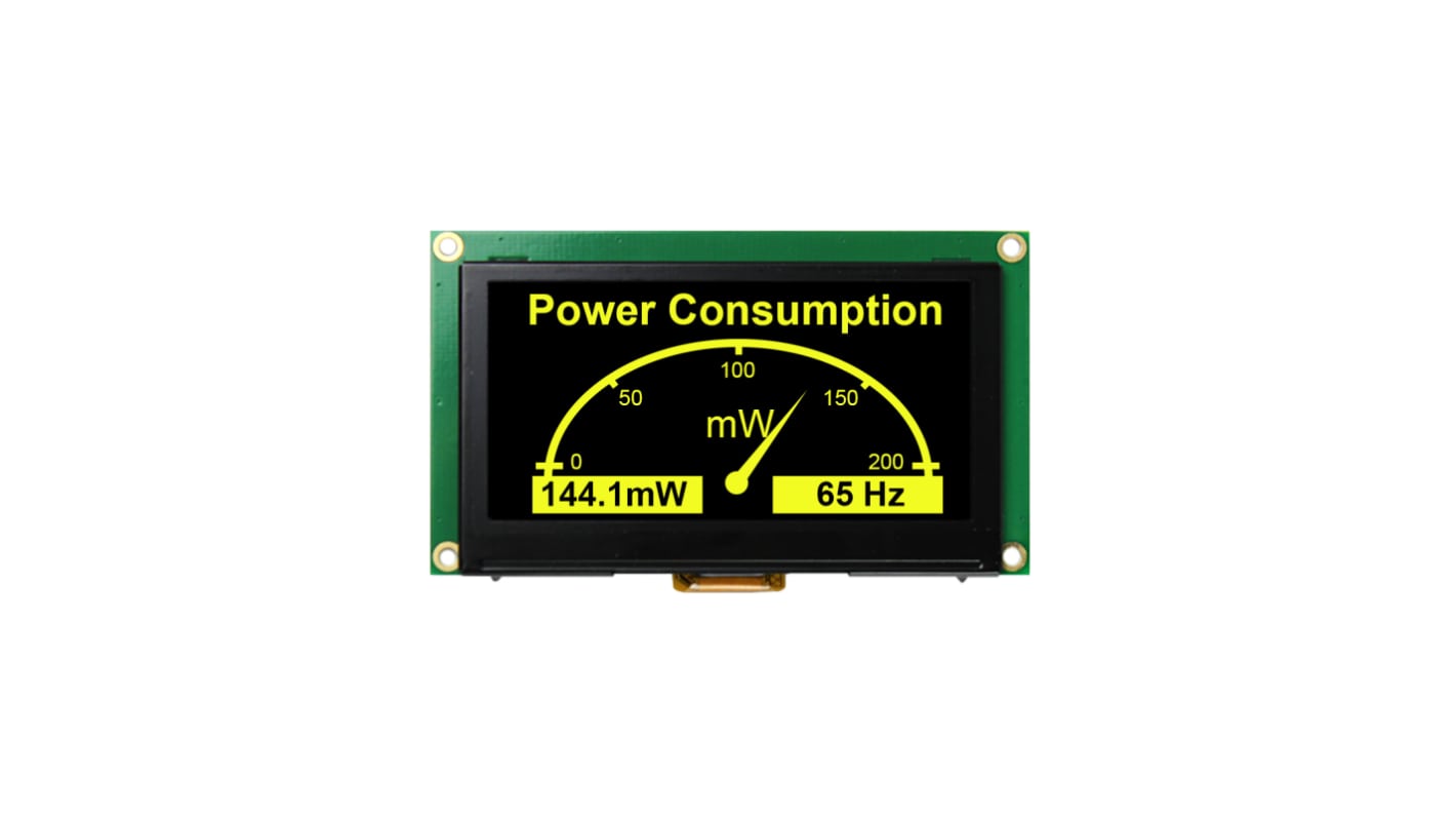 NEWHAVEN DISPLAY INTERNATIONAL 2.7in Yellow Passive matrix OLED Display 128 x 64pixels PCB Mount Serial/Parallel