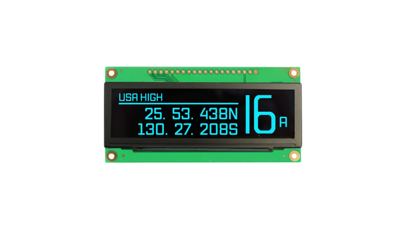 NEWHAVEN DISPLAY INTERNATIONAL 3.12in Blue Passive matrix OLED Display 256 x 64pixels PCB Mount Serial/Parallel