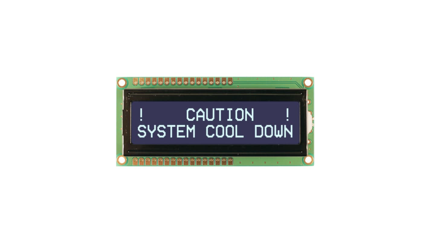NEWHAVEN DISPLAY INTERNATIONAL 液晶英数字ディスプレイ 透過型 英数字 黒, 2列16文字
