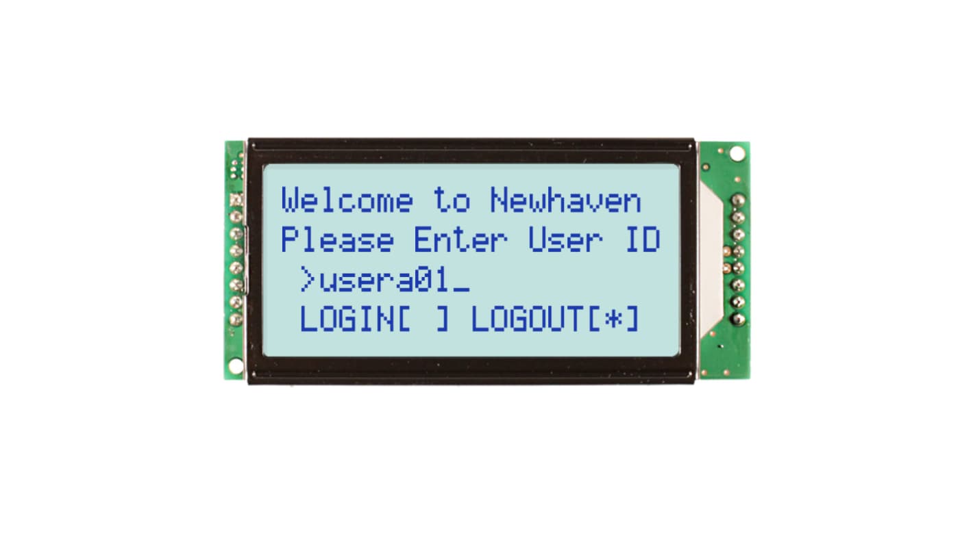 NEWHAVEN DISPLAY INTERNATIONAL NHD-0420H1Z-FSW-GBW Alphanumeric LCD Alphanumeric Display, White on Grey, 4 Rows by 20