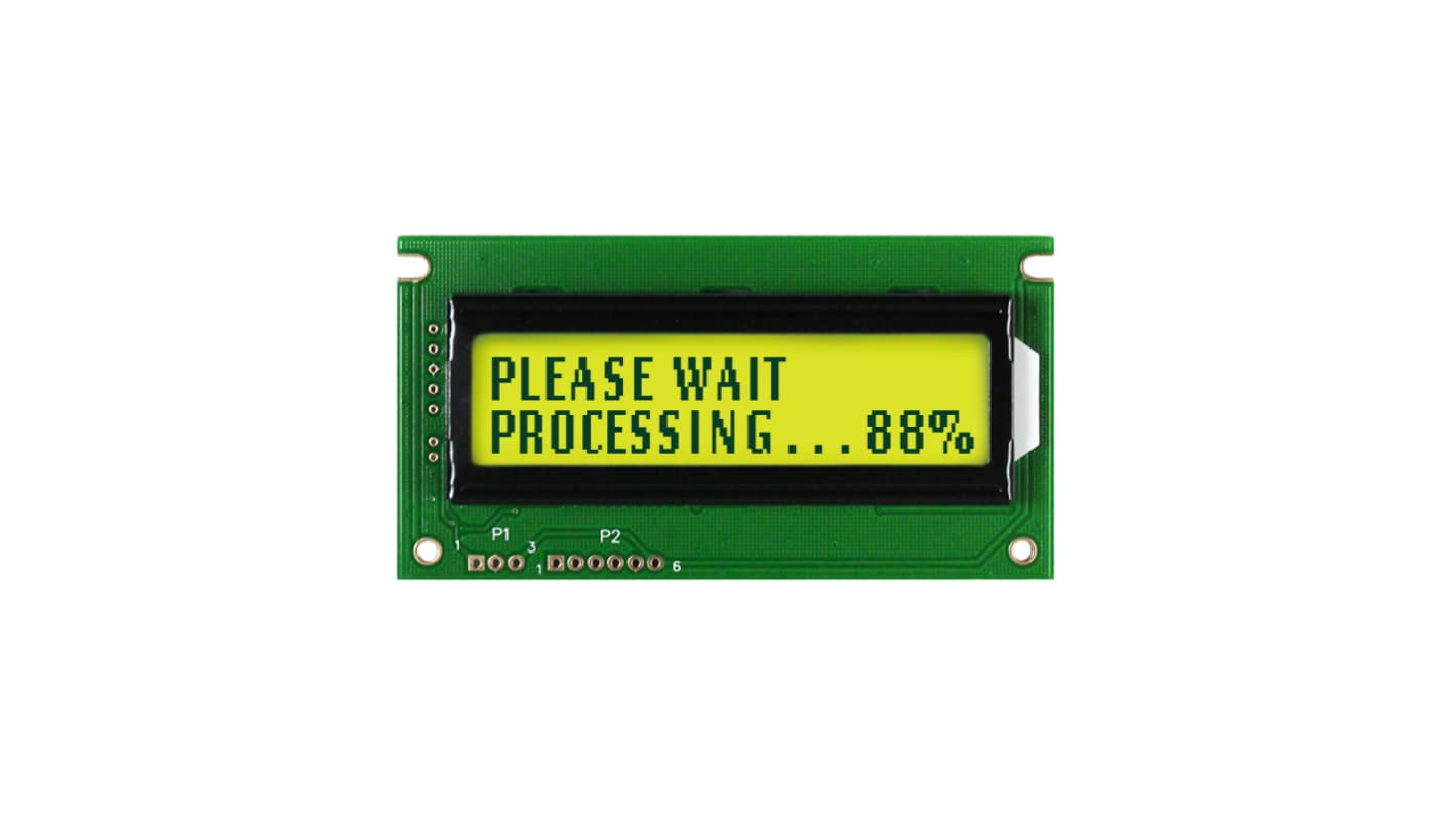 NEWHAVEN DISPLAY INTERNATIONAL NHD-0216B3Z-FL-GBW-V3 NHD-0216B3Z Alphanumeric LCD Alphanumeric Display, Yellow-Green on
