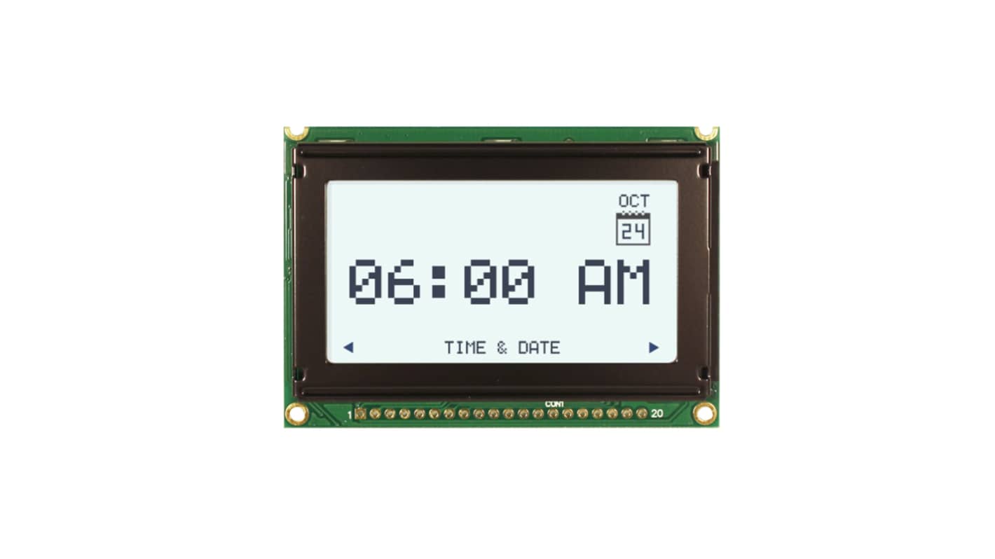 NEWHAVEN DISPLAY INTERNATIONAL NHD-12864WG-BTFH-V#N Graphic LCD Graphic Display, White on, Transflective
