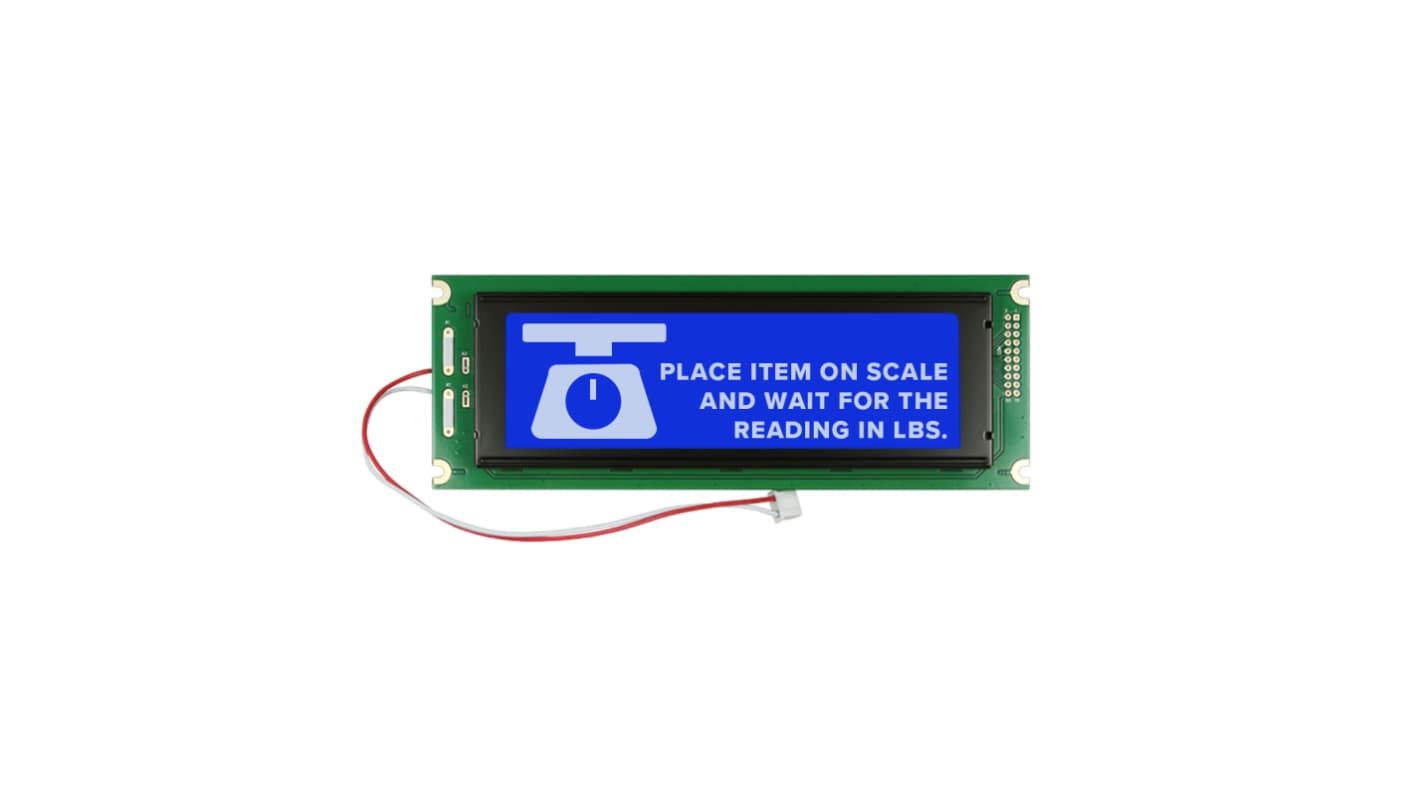 NEWHAVEN DISPLAY INTERNATIONAL NHD-24064WG-ATMI-VZ# Graphic LCD Graphic Display, White on Blue, Transmissive