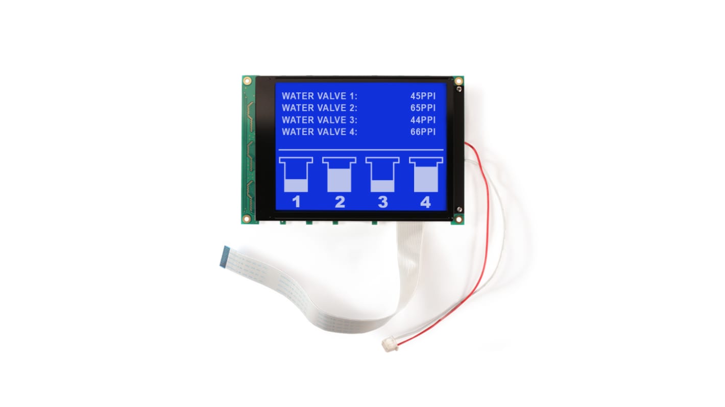 NEWHAVEN DISPLAY INTERNATIONAL NHD-320240WG-ATMI-TZ# Graphic LCD Graphic Display, White on Blue, Transmissive