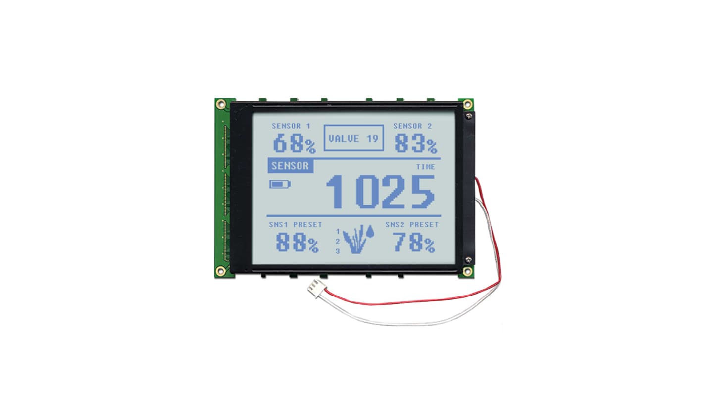 NEWHAVEN DISPLAY INTERNATIONAL NHD-320240WG-BxTGH-VZ#-3VR Graphic LCD Graphic Display, White on Grey, Transflective