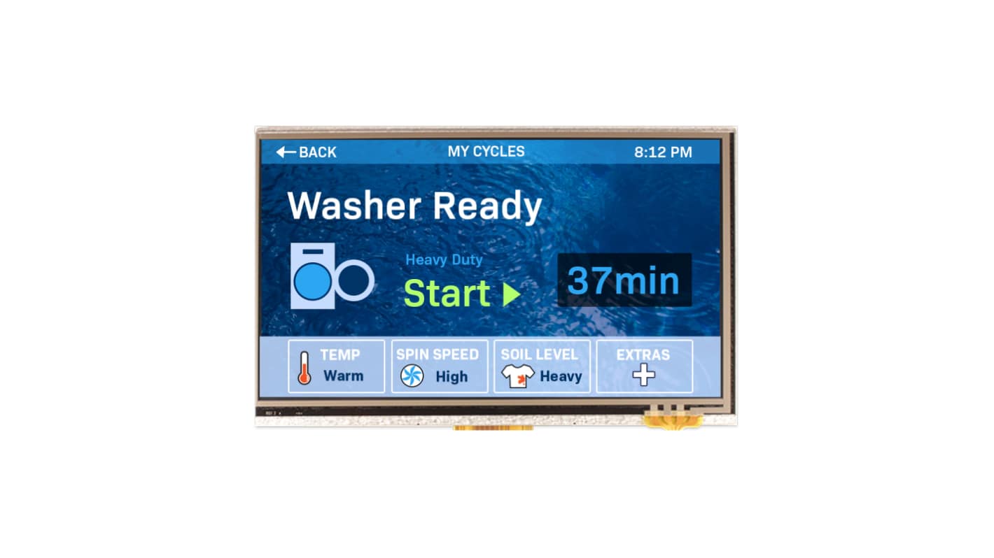 NEWHAVEN DISPLAY INTERNATIONAL NHD-7.0-800480EF-ATXL#-T TFT TFT LCD Display / Touch Screen, 7in WVGA, 800 x 480pixels