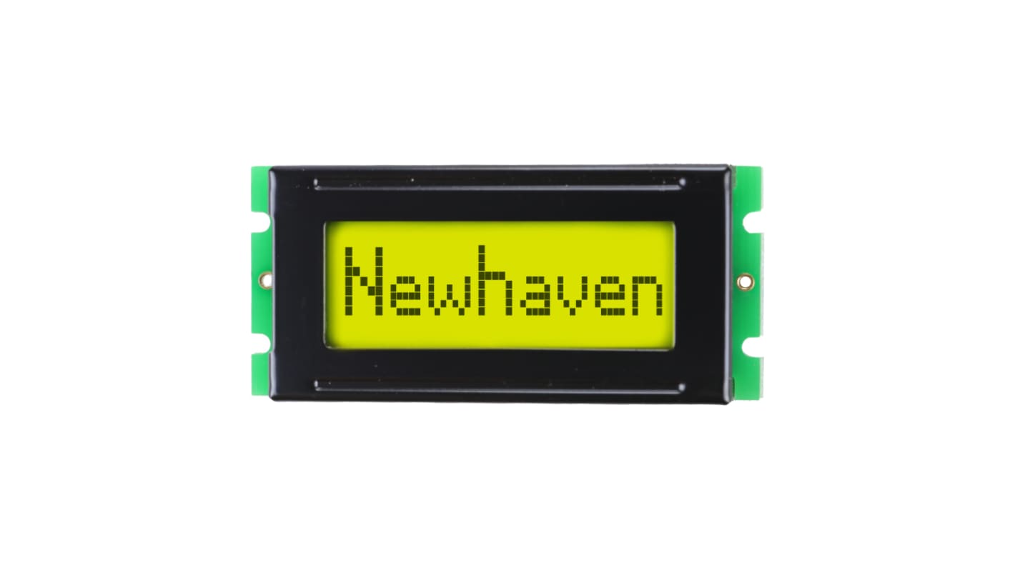 NEWHAVEN DISPLAY INTERNATIONAL NHD-0108BZ-FSY-YBW-33V3 Alphanumeric LCD Alphanumeric Display, Yellow-Green on