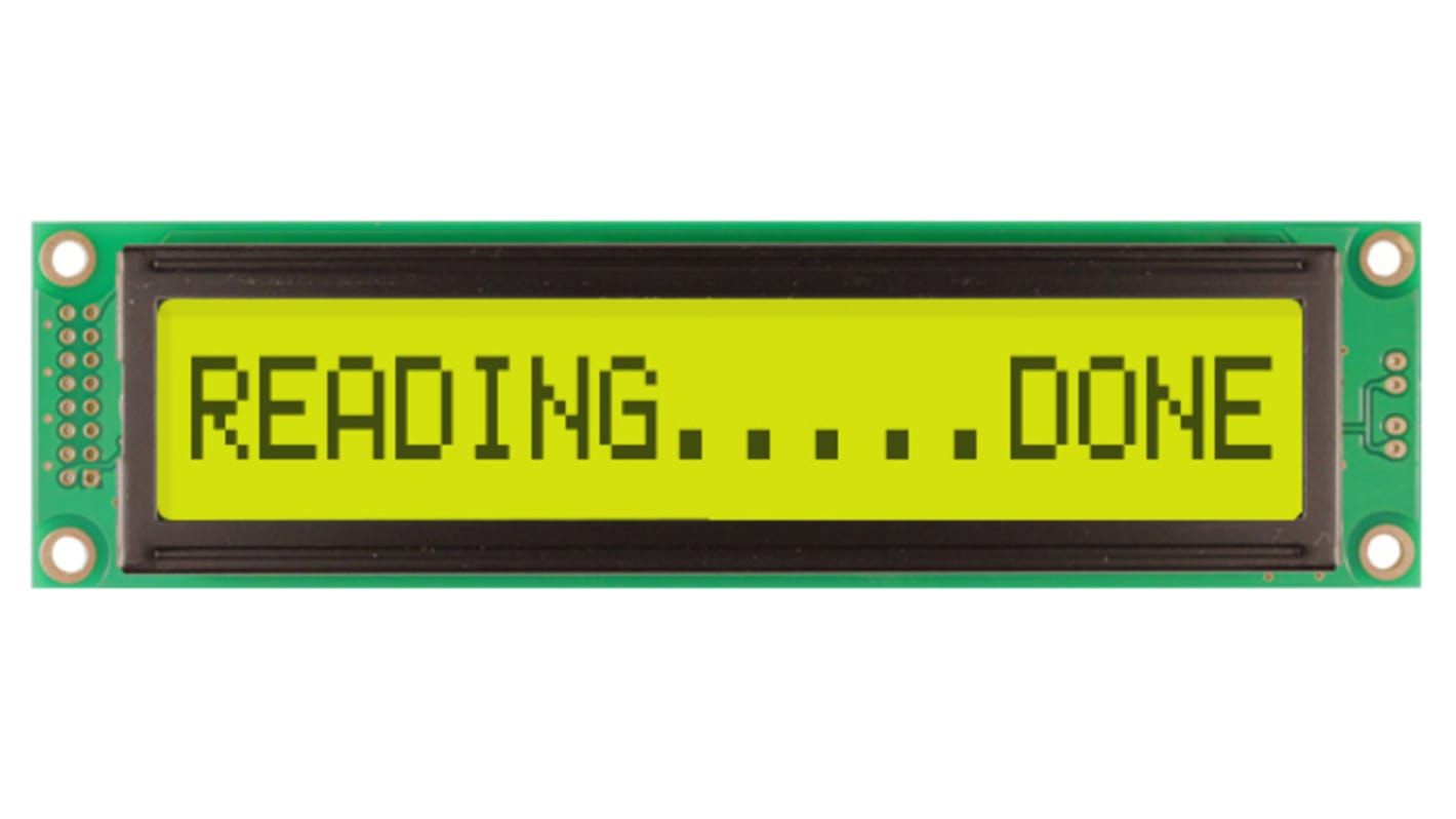 NEWHAVEN DISPLAY INTERNATIONAL NHD-0116GZ-FL-YBW NHD-0116GZ Alphanumeric LCD Alphanumeric Display, Yellow-Green on