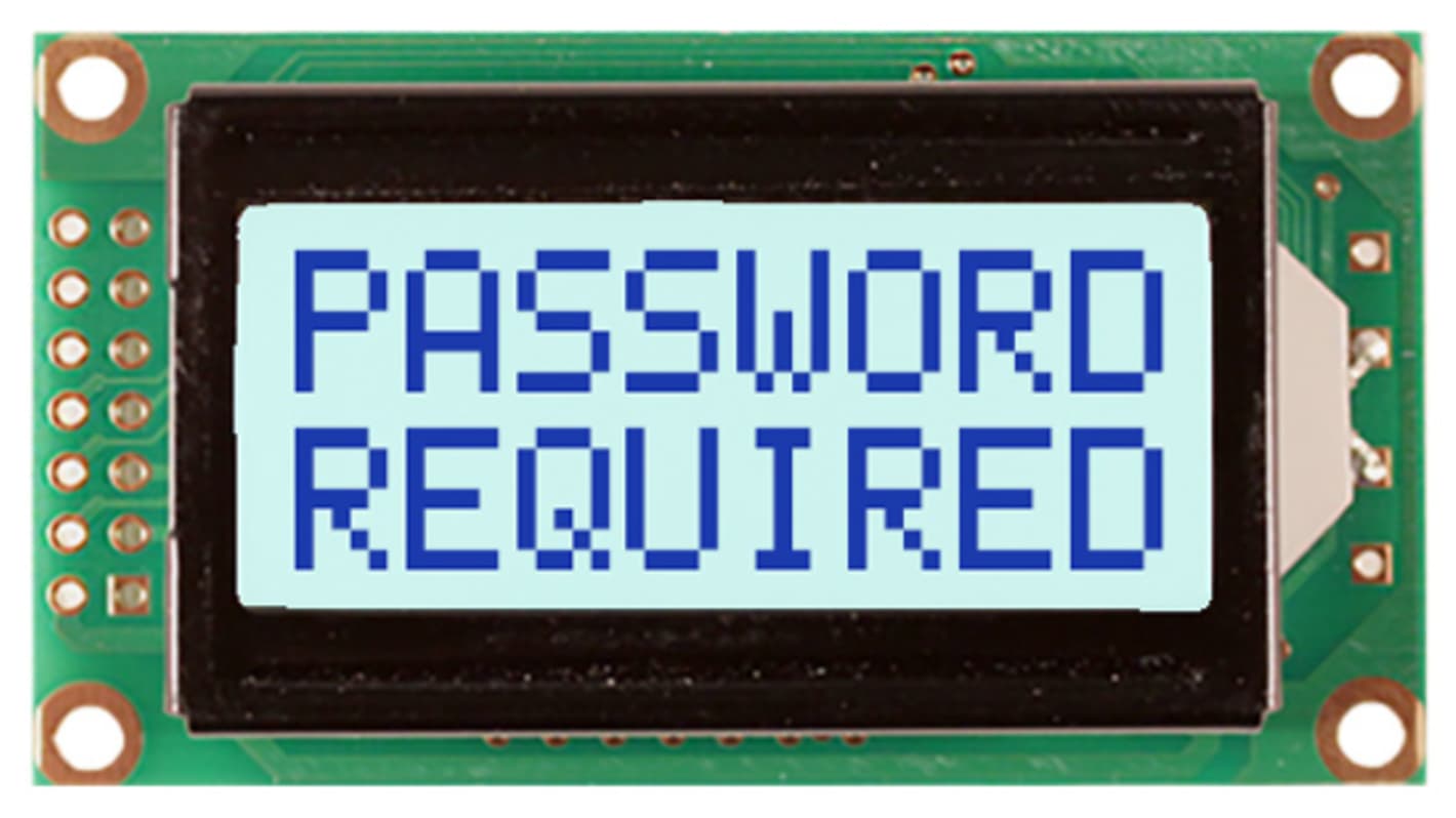 NEWHAVEN DISPLAY INTERNATIONAL 段码显示屏, 2行8个字符, 字符高5.6mm