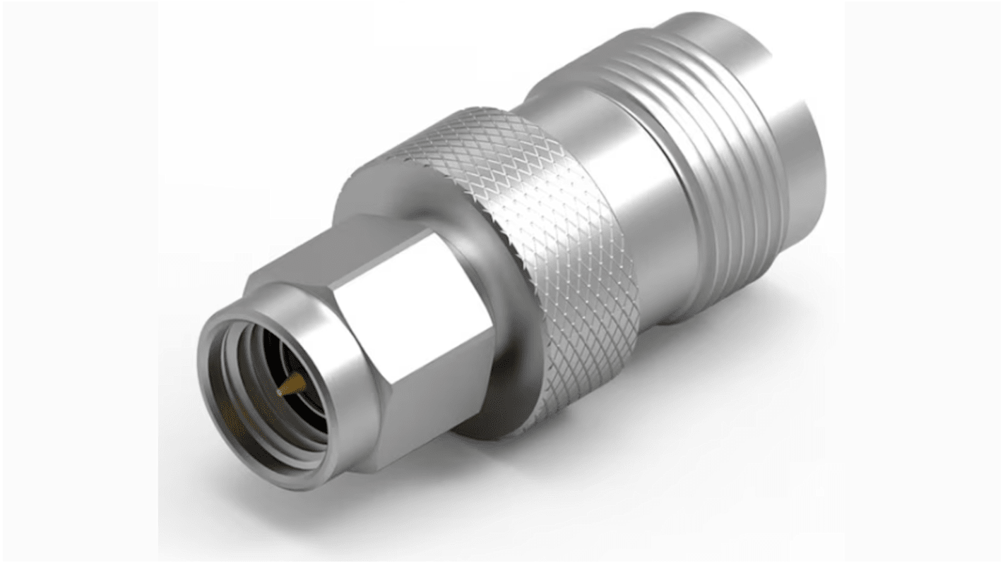 Koaxiális adapter Vízszintes, Dugó → Jack dugó, 18GHz