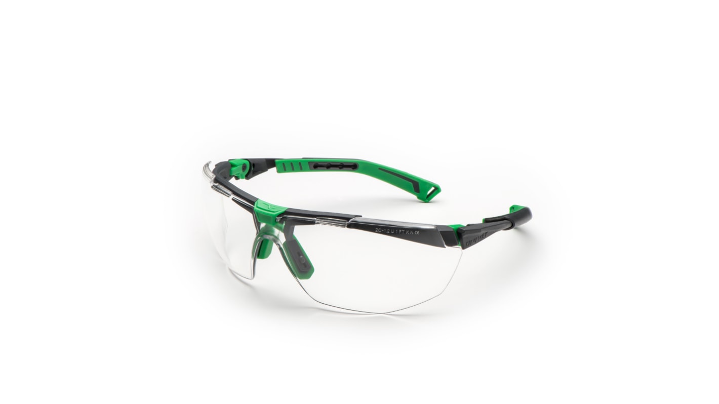 Occhiali di protezione Univet 5X1 con lenti col. Verde, Protezione UV