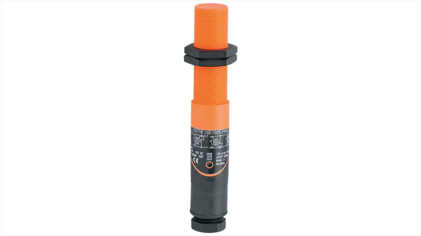 Rs-Online Sensore di prossimità induttivo Cilindro filettato ifm electronic M18 rilevamento 5 mm 10 → 55 V dc