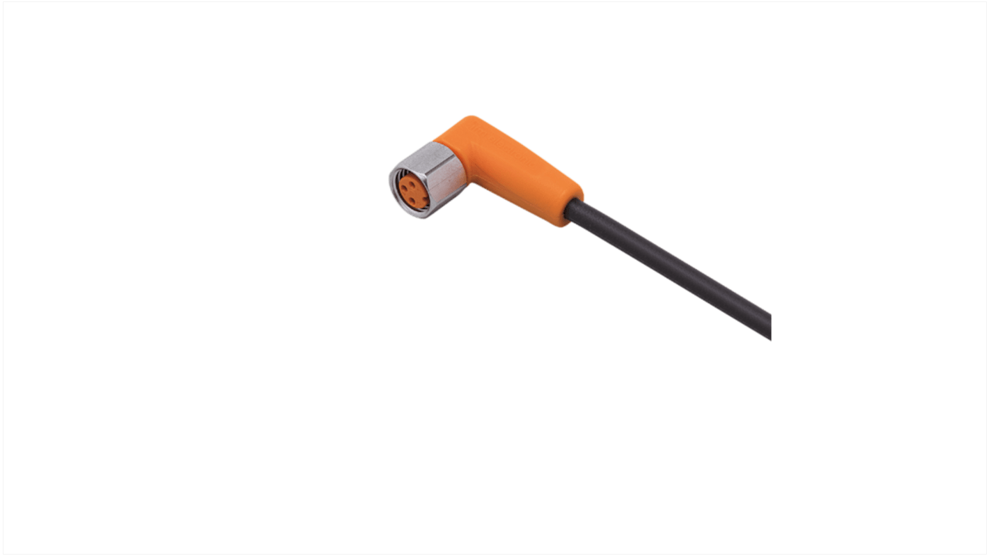 ifm electronic Right Angle Female 1 way M8 to Unterminated Sensor Actuator Cable, 5m