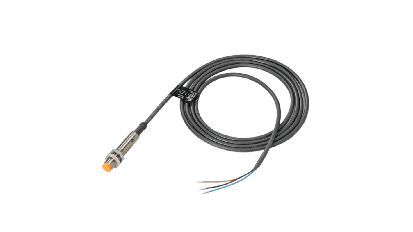 Rs-Online Sensore di prossimità induttivo Cilindro filettato ifm electronic M12 rilevamento 4 mm 10 → 55 V dc