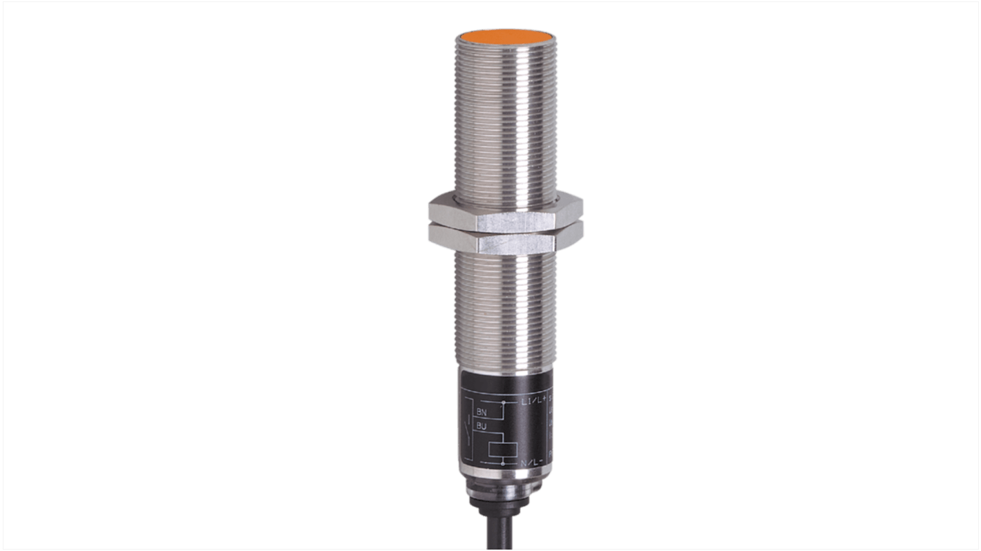 Rs-Online Sensore di prossimità induttivo Cilindro filettato ifm electronic M18 rilevamento 5 mm 75 → 250 V