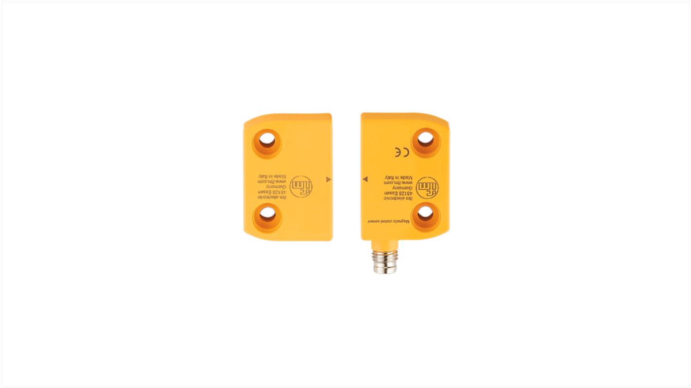 ifm electronic MN Series Non-Flush Magnetic Safety Switch, 24V dc, Polyamide Housing, 2NO, M8