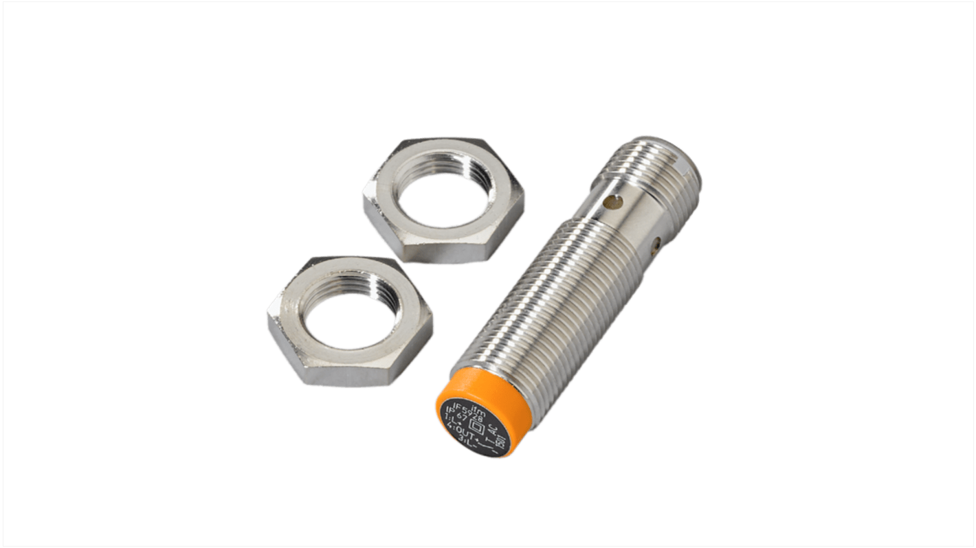 Rs-Online Sensore di prossimità induttivo Cilindro filettato ifm electronic M12 rilevamento 4 mm 10 → 30 V CC