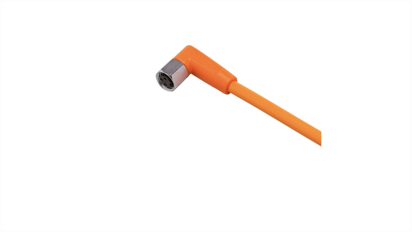 ifm electronic Right Angle Female 1 way M8 to Unterminated Sensor Actuator Cable, 15m