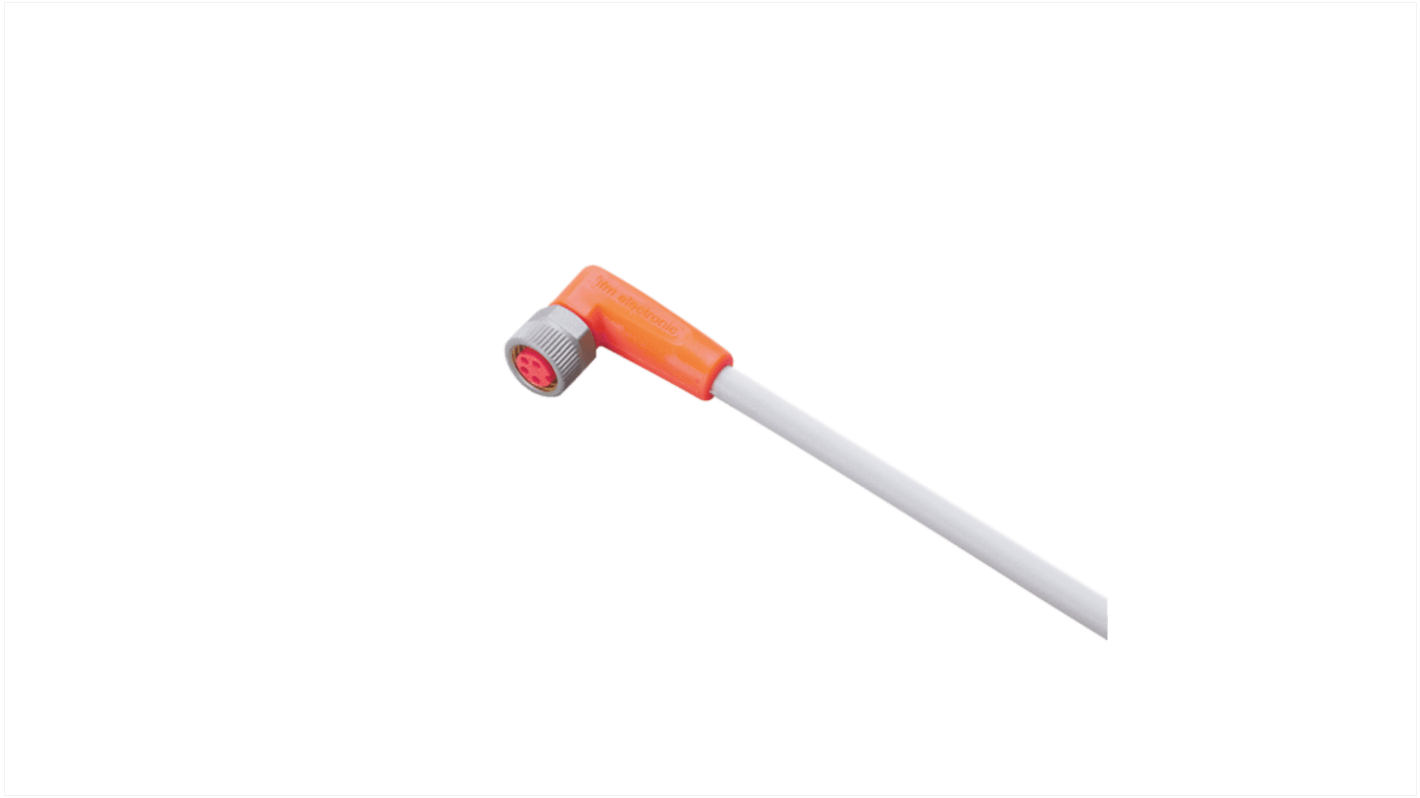 ifm electronic Right Angle Female 1 way M8 to Unterminated Sensor Actuator Cable, 10m