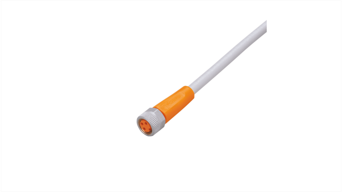 ifm electronic Straight Female 1 way M8 to Unterminated Sensor Actuator Cable, 10m