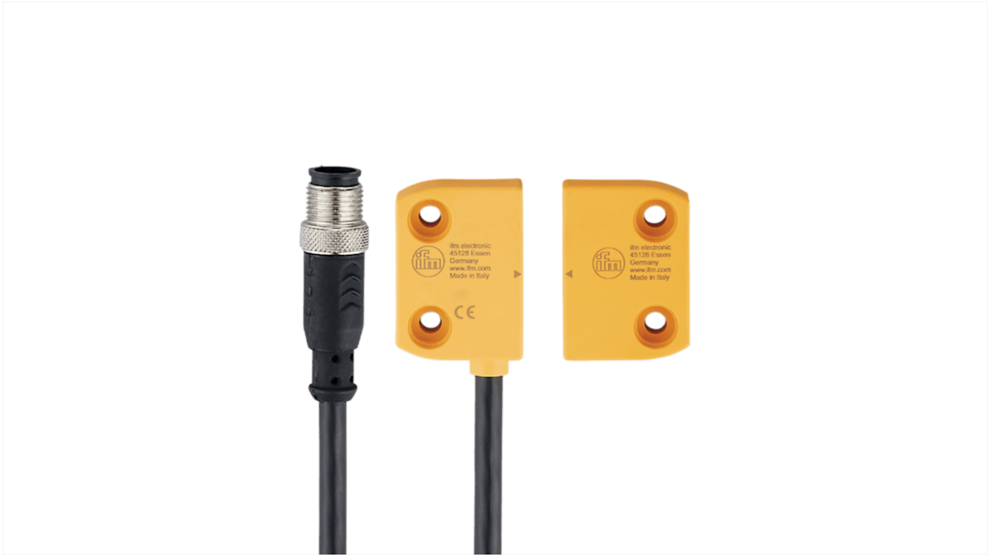 ifm electronic MN Series Non-Flush Magnetic Safety Switch, 24V dc, Polyamide Housing, 2NO, M12