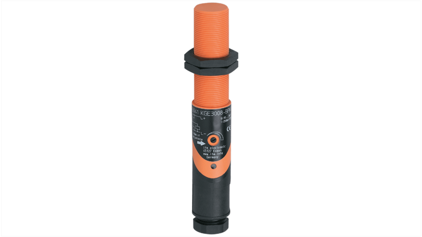 Rs-Online Sensore capacitivo Cilindro filettato ifm electronic M18 rilevamento 8 mm 10 → 36 V CC