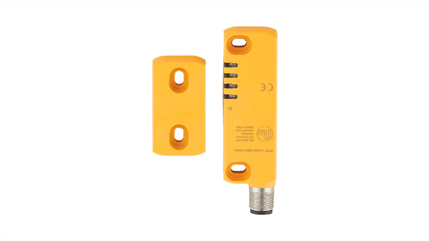 ifm electronic MN Series Non-Flush RFID Safety Switch, 20.4 → 26.4V dc, Polyamide Housing, M12