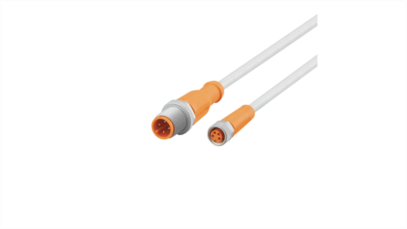 ifm electronic Straight Male 1 way M12 to Straight Female 1 way M8 Sensor Actuator Cable, 300mm