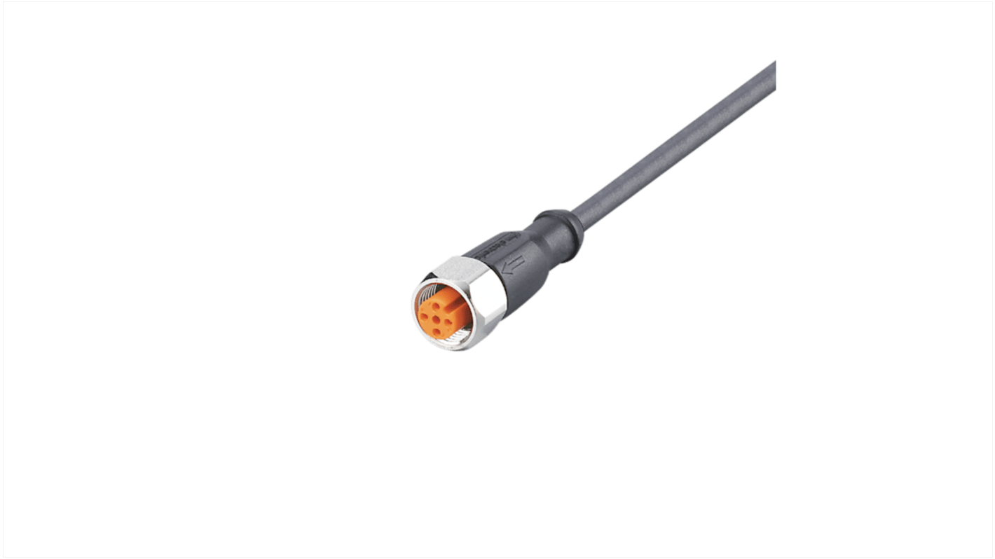 ifm electronic Straight Female 1 way M12 to Unterminated Sensor Actuator Cable, 5m