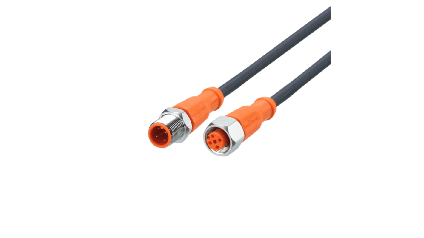 ifm electronic Straight Male 1 way M12 to Straight Female 1 way M12 Sensor Actuator Cable, 25m
