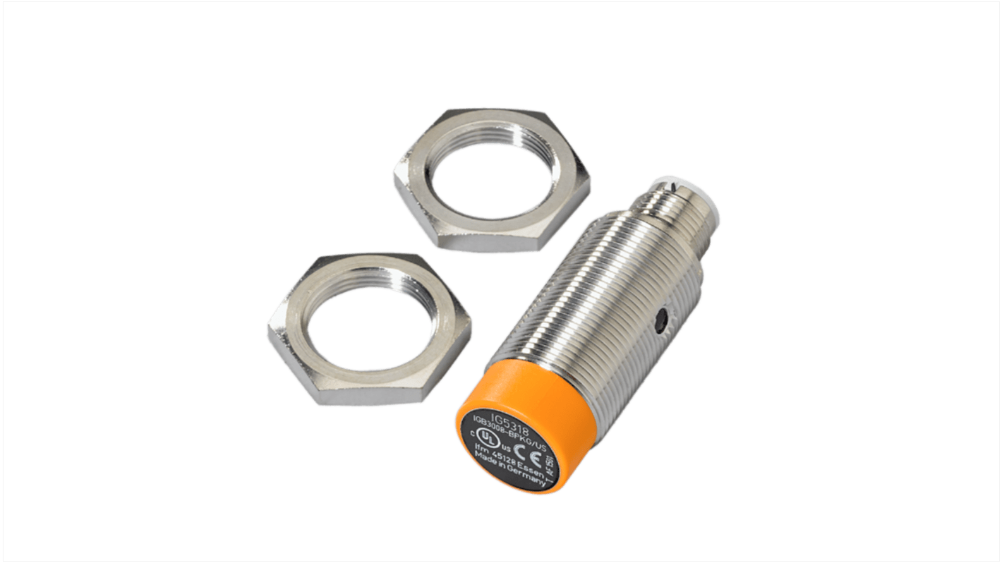 Rs-Online Sensore di prossimità induttivo Cilindro filettato ifm electronic M18 rilevamento 8 mm 18 → 36 V