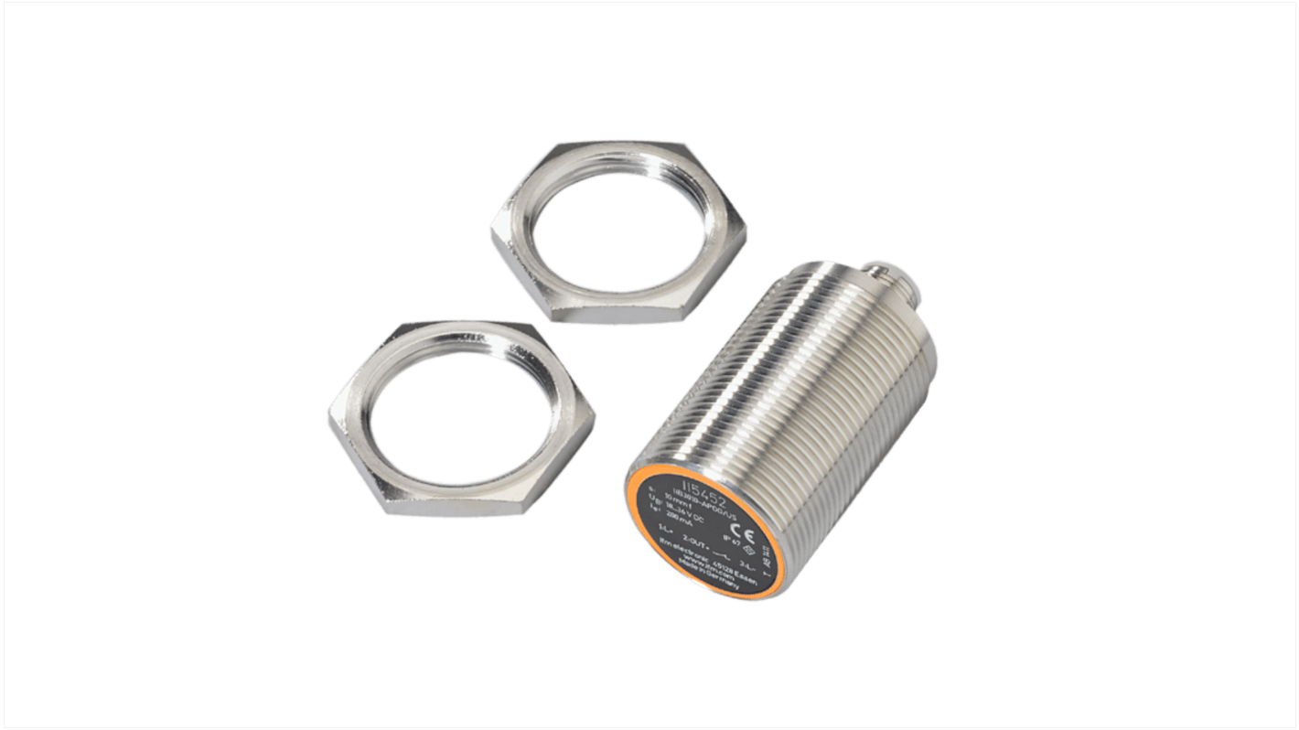 Rs-Online Sensore di prossimità induttivo Cilindro filettato ifm electronic M30 rilevamento 10 mm 18 → 36 V CC