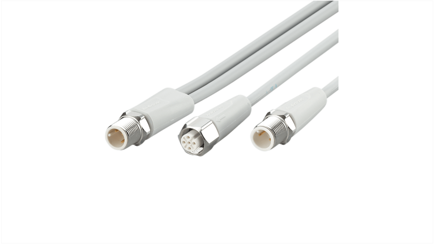 ifm electronic Straight Male 1 way M12 to Straight 2 way M12 Sensor Actuator Cable, 10m