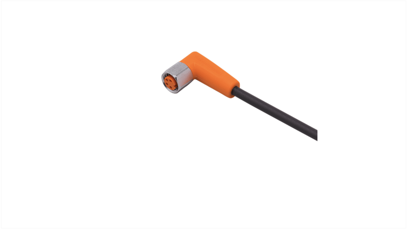 ifm electronic Right Angle Female 1 way M8 to Unterminated Sensor Actuator Cable, 10m