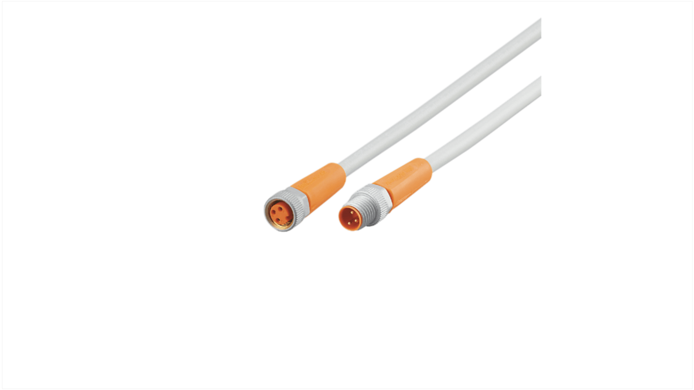 ifm electronic Straight Male 1 way M8 to Straight Female 1 way M8 Sensor Actuator Cable, 1m