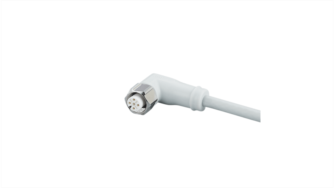 ifm electronic Right Angle Female 5 way M12 to Right Angle Female 5 way M12 Communication Cable, 2m