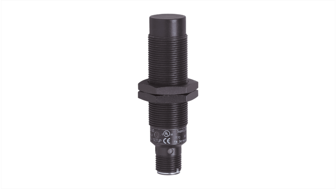 Rs-Online Sensore di prossimità induttivo Cilindro filettato ifm electronic M18 rilevamento 12 mm 10 → 36 V CC