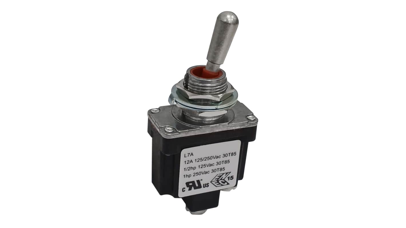 RS PRO Toggle Switch, Panel Mount, (On)-Off, SPST, Step Model Terminal, 125, 250V ac