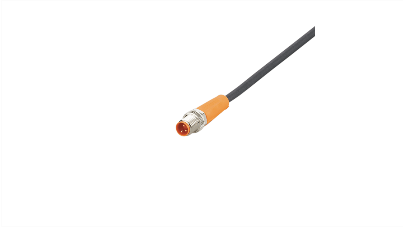 ifm electronic Straight Male 3 way M8 to Straight Male 3 way M12 Communication Cable, 5m