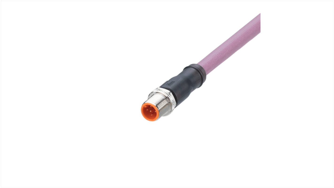 ifm electronic Straight Male 5 way M12 to Straight Female 5 way M12 Communication Cable, 5m