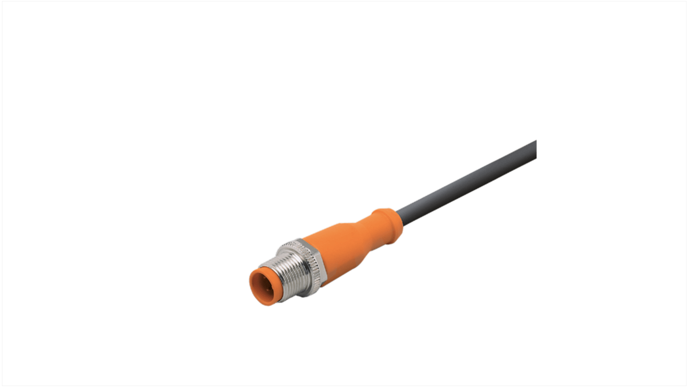 ifm electronic Straight Male 4 way M12 to Straight Female 5 way M12 Communication Cable, 4m