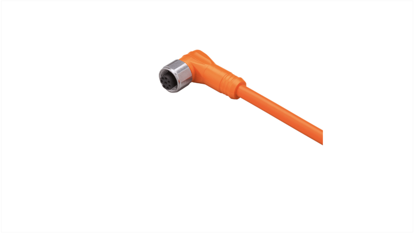 ifm electronic Right Angle Female 1 way M12 to Unterminated Actuator/Sensor Cable, 25m