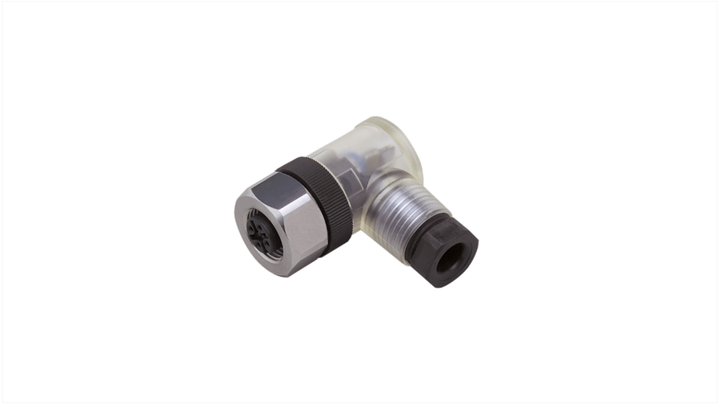 ifm electronic Angled 1 Pole M12 Socket Adapter